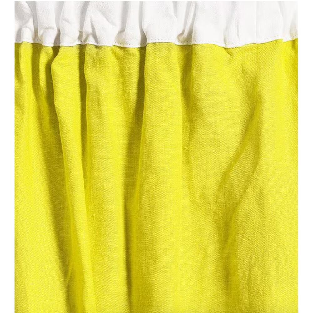 Fanm Mon Yamile Floral Embroidered Halter Linen Midi Dress | S, Yellow NWT $269 - Picture 3 of 8